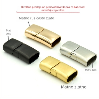 Nehrđajući čelični magnetski zatvarač za pletene narukvice, uzorak ljuskica zmaja, kožni konac DIY dodaci