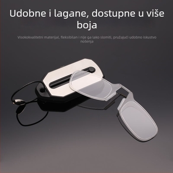 Prijenosne mini naočale za čitanje s privjeskom za ključeve, kartični stil, za prezbiopiju, za odrasle