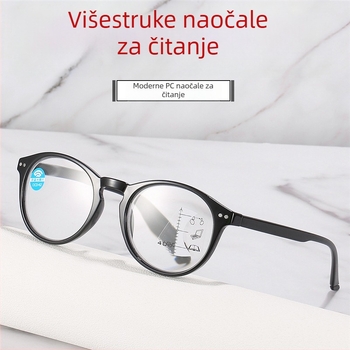 Naočale za čitanje s zaštitom od plavog svjetla, multifokalne, unisex, za daleko i blizu, za presbiopiju