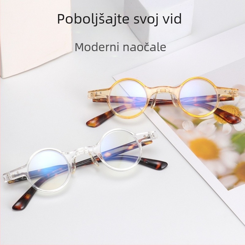 Retro okrugle naočale za čitanje s anti-plavim svjetlom, leće od smole, za prezbiopiju