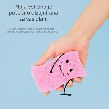 Camellia dvostrano otporna spužva za suđe za kućnu upotrebu, kuhinjsko čišćenje i krpa za suđe
