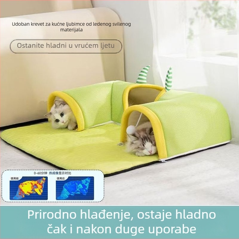 Latex gnijezdo za kućne ljubimce: kauč za psa, mačja podloga, uklonjivi i perivi dom, mačji tunelski igrač