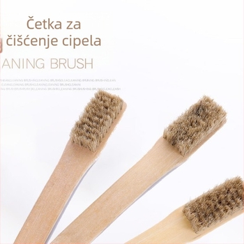 Četka s dugačkom drškom od svinjske dlake za cipele, pranje i velur