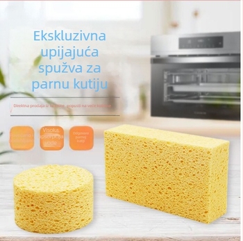Okrugla velika debela upijajuća spužva od drvene pulpe i pamuka, za čišćenje kuhinje i pećnica