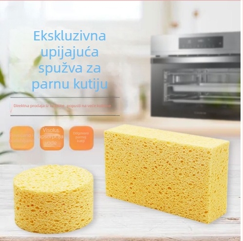 Okrugla velika debela upijajuća spužva od drvene pulpe i pamuka, za čišćenje kuhinje i pećnica
