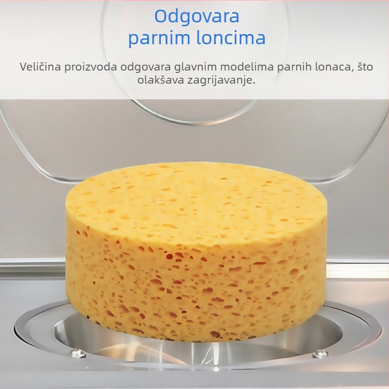 Okrugla velika debela upijajuća spužva od drvene pulpe i pamuka, za čišćenje kuhinje i pećnica