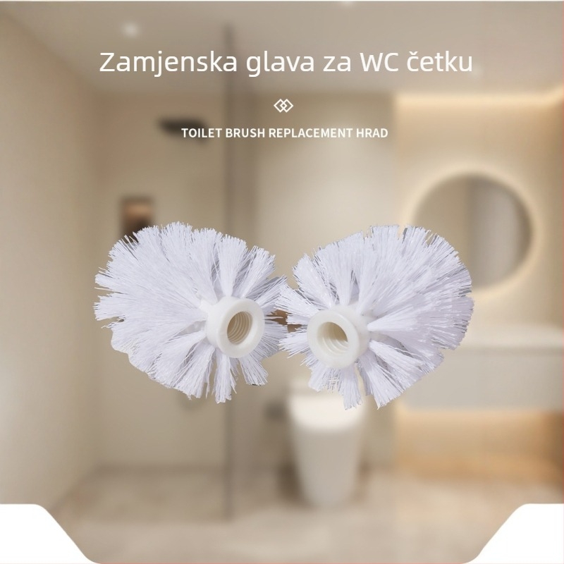 Dvostruka zamjenska glava za toaletnu četku, s dugom drškom i bazom