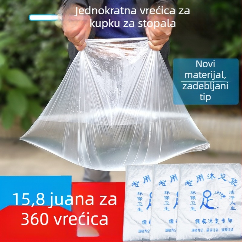 Debela jednokratna vrećica za kupanje stopala s plastičnom folijom za poklopac bazena za stopala