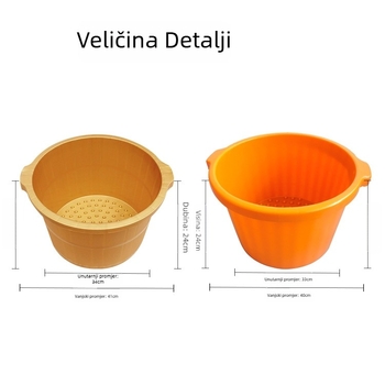 Kada za stopala sa šest kružnica, čvrsta plastična konstrukcija za kućnu pedikuru