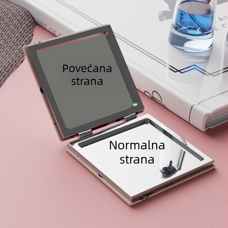 Doraemon prijenosno preklopno dvostrano ogledalo, kompaktno ručno ogledalo za djevojke i učenice