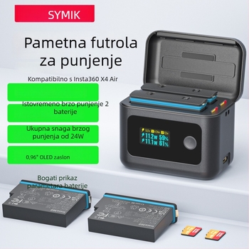 Symik X4Air punjački set za Insta360 X4Air — kutija za bateriju za punjenje i upravljač napajanja