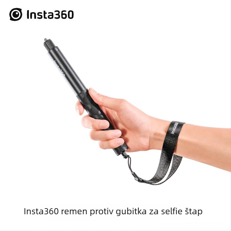 ShadowStone Insta360 selfie štap s užetom protiv gubitka – standardna verzija / podesiva narukvica za zapešće – originalni dodaci