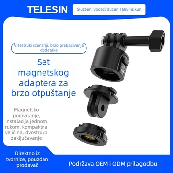 TELESIN Univerzalni magnetni adapter s brzim otpuštanjem za GoPro i Insta360 selfie štapove