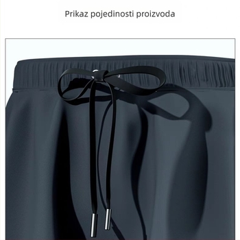 Yuke crne muške kupaće šorceve, udoban kroj, brzo se suše, pogodne za kupanje u toplim izvorima i na plaži, veličine XL-4XL, 1 kom