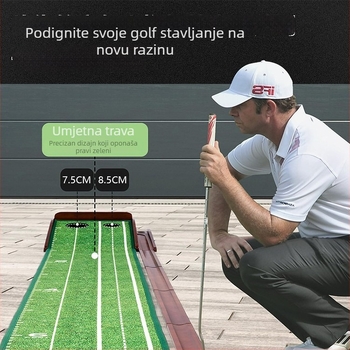 Golf uređaj za trening putta s kristalno baršunastim prostirkom i površinom od drvenih vlakana