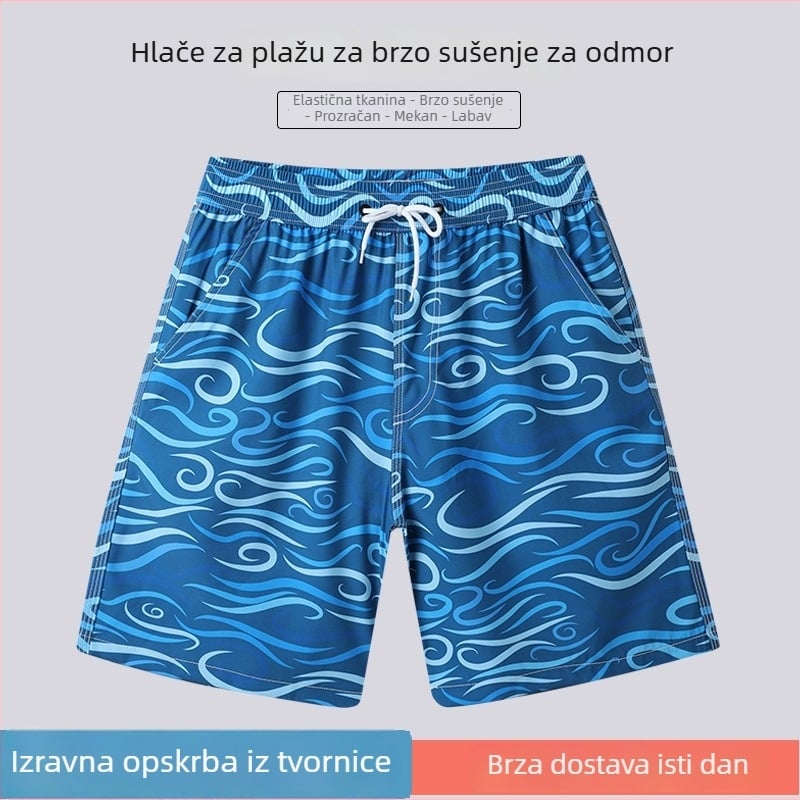 Muške plažne šorceve, ljetne brzo-sušeće kupaće hlače, opušten kroj, za surfanje uz obalu i vodene sportove
