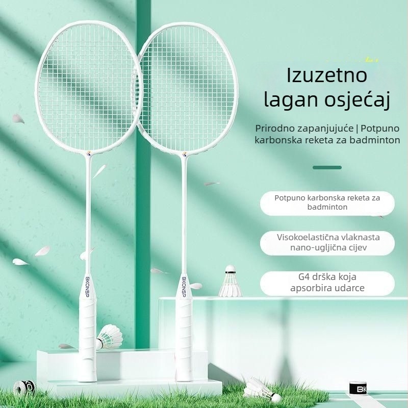 Set badminton reketa od titanijskog legura za profesionalna natjecanja, izdržljiv, visoka elastičnost, trening i zabava, dvostruke rekete, lagan