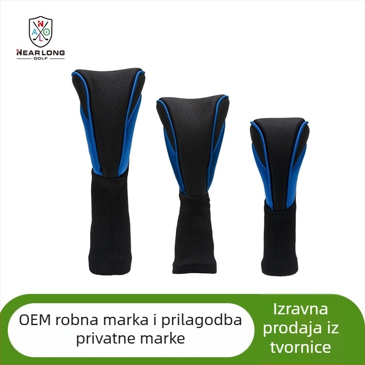 Trojedini set navlaka za golf palice, pletena mreža, otporna na prašinu, prozračna, lagana, za drvene palice 1/3/4