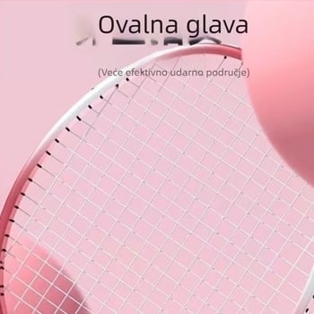 Profesionalna ultra lagana badminton raketa – komplet od dvije rakete za odrasle, muškarce i žene, sportska obuka