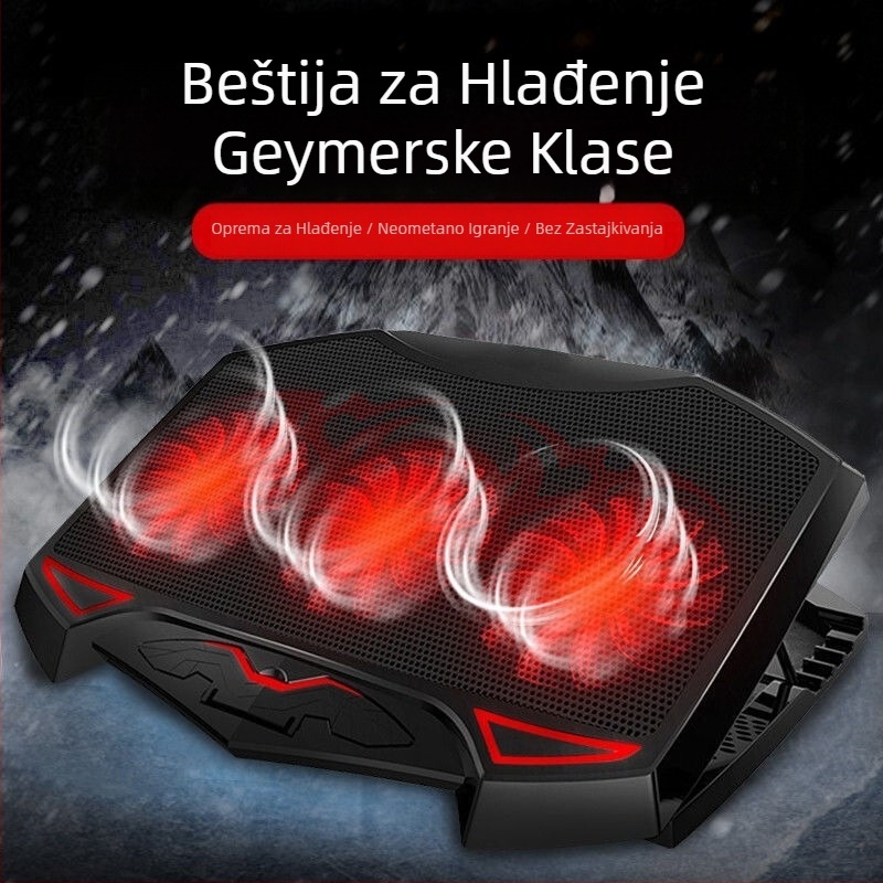 Hlađenje za prijenosno računalo s podesivom bazom u više kutova i metalnom mrežom