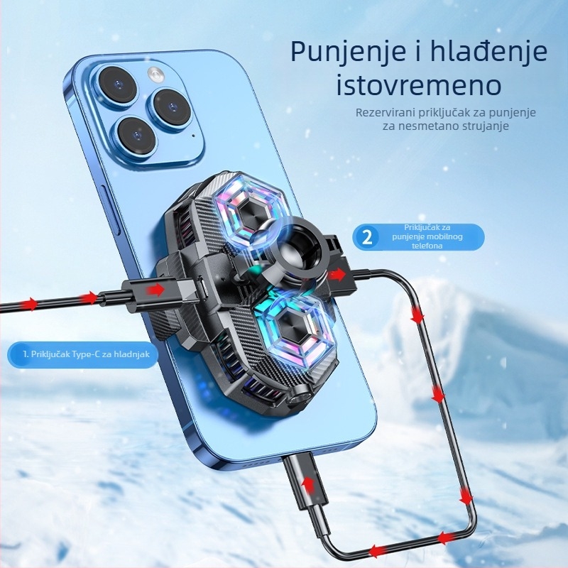 Ice Armor H5 dvostruki termoelektrični hladnjak za pametni telefon za livestream