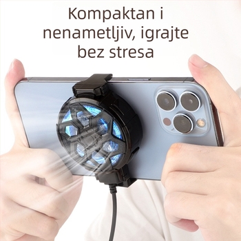 X18 hlađenje za mobilni telefon s punjenjem, zračno hlađenje, tih, 3 stupnja podešavanja za brzo hlađenje