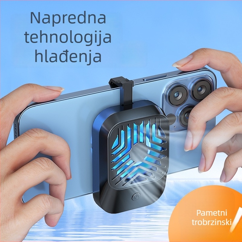 Hurricane prijenosni zračni hladnjak za mobilne uređaje — kompaktna izrada, s stražnjim klipom za telefone i tablete
