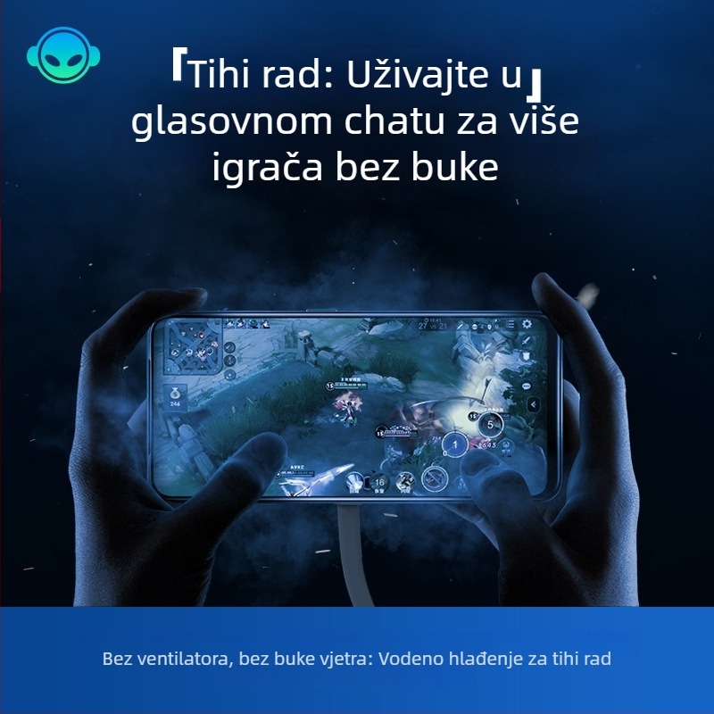 Klipový hladnjak za mobitel s vodnim hlađenjem za igranje i livestream