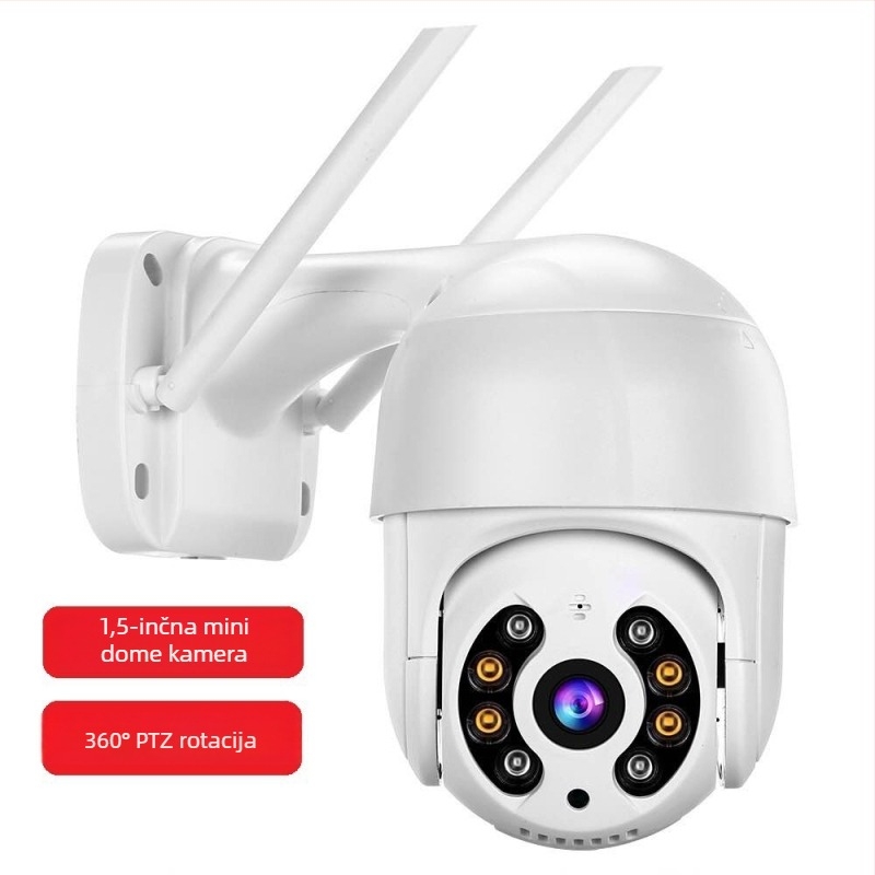 ICSEE vanjska PTZ kamera 360°, 5MP, bežični Wi‑Fi, daljinsko praćenje