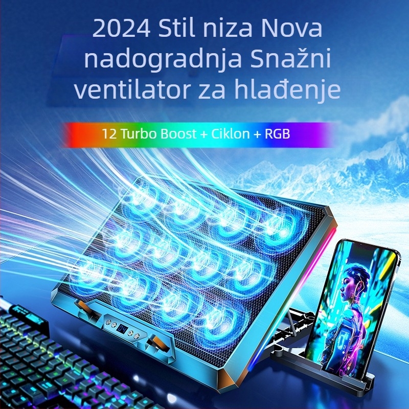 F12 RGB podloga za hlađenje laptopa