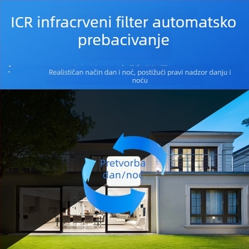Vanjska IP kamera za nadzor s plnobojnom noćnog vida, vodootporna, pametna nadzorna kamera, PoE napajanje, 3MP/2K, objektiv 2.4mm, za unutarnju i vanjsku uporabu, Nacionalni standard