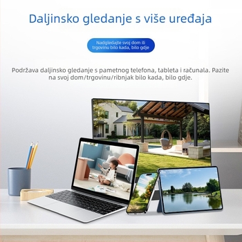 Vanjska IP kamera za nadzor s plnobojnom noćnog vida, vodootporna, pametna nadzorna kamera, PoE napajanje, 3MP/2K, objektiv 2.4mm, za unutarnju i vanjsku uporabu, Nacionalni standard