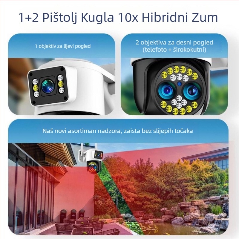 Vanjska WiFi HD sigurnosna kamera s pametnim značajkama za kućnu sigurnost