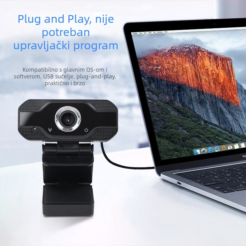 1080p USB web kamera s ugrađenim mikrofonom za videokonferencije i online učenje