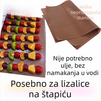 Ponovno upotrebljiva neprijanjajuća podloga za pečenje s teflonskim premazom za visoke temperature