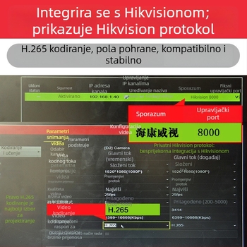 5MP potpuno boja POE vanjska IP kamera sa zvukom, vodootporna, Hikvision protokol