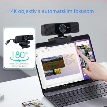 USB kamera za računalo s ugrađenim mikrofonom, automatsko fokusiranje, 4K 3840x2160 pri 30fps, bez upravljačkih programa, plug-and-play, OEM prilagodba