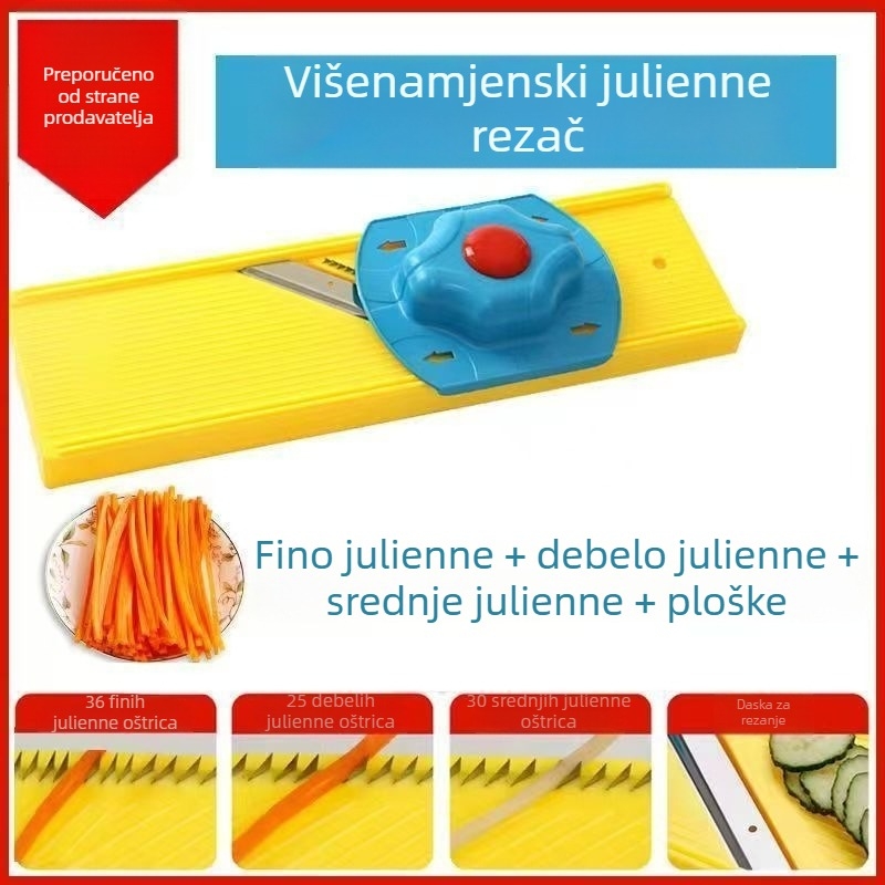 Višenamjenski rezač povrća s više oštrica za rezanje i ribanje krumpira