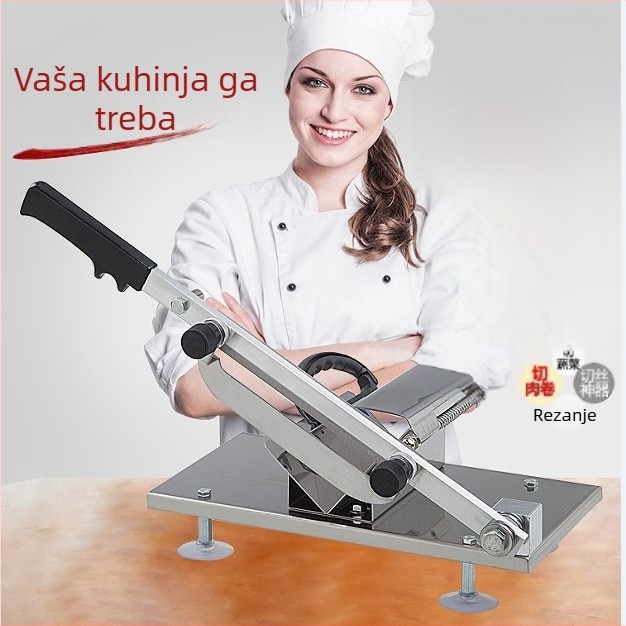 Ručni kućni sječkač mesa za rezanje ploške govedine i janjetine, rolade i ribanje