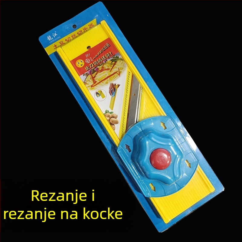 Longjiang višenamjenski kuhinjski rezac za povrće, rezac za krumpire i rotkvicu, plastični strugač