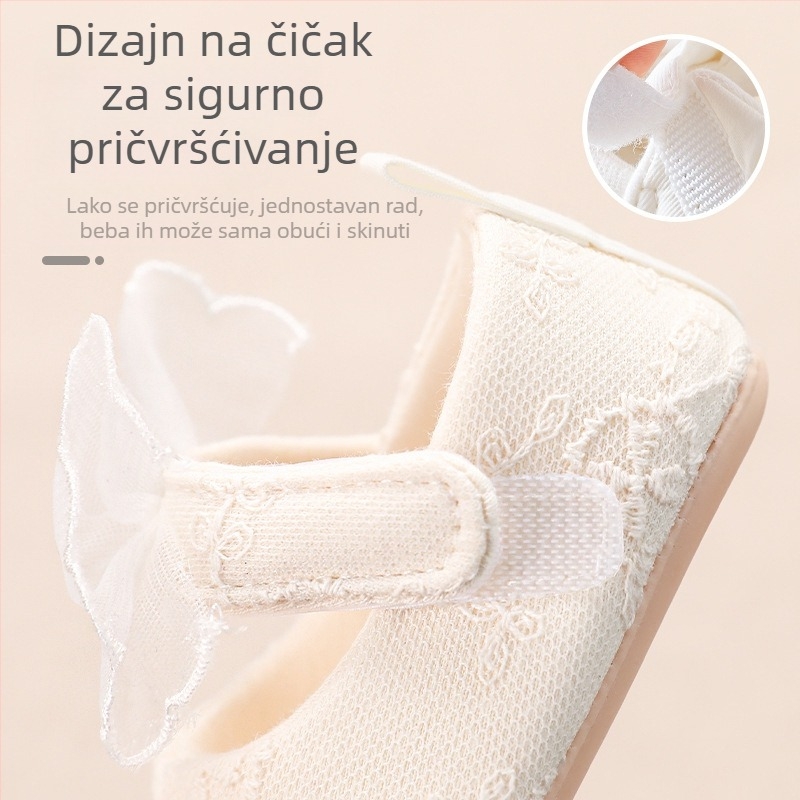 Princezine cipelice za bebe djevojčice, 0–1 godina, unutarnje cipele s mekanom protukliznom podlogom za prve korake