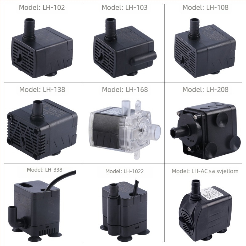 LH-103 Mini potopna pumpa za napajanje kućnih ljubimaca, 5V, bijela, hidroponika