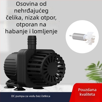 Malo akvarijsko DC bez četkica tiha potopna pumpa za kruženje i filtraciju, 12V solarna pumpa, visoko podizanje
