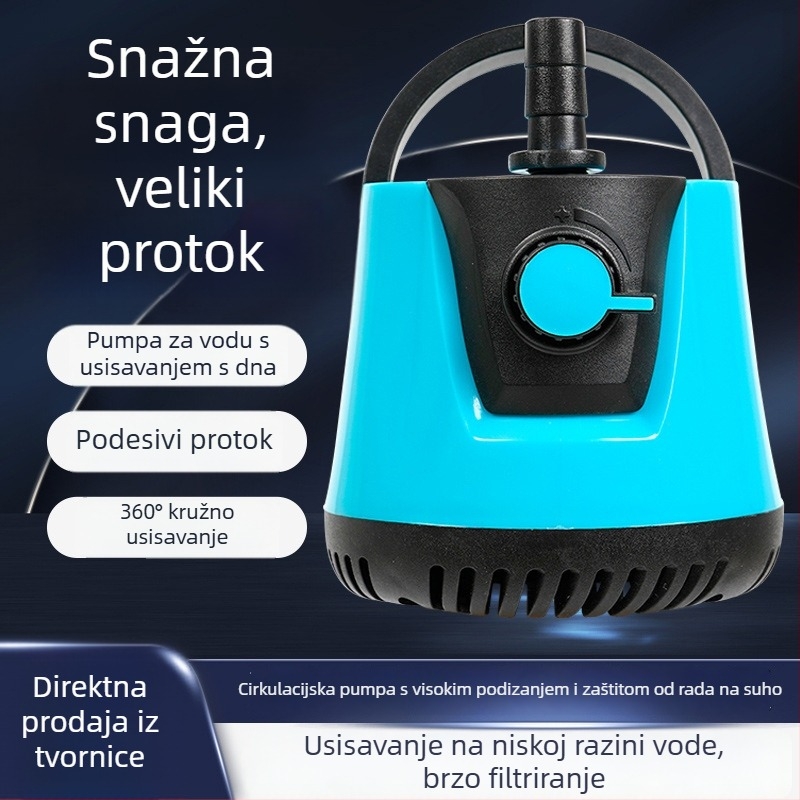 Višestruka potopna pumpa s zaštitom od rada na suho, tiho filtriranje, cirkulacija vode i usisavanje ribljeg otpada