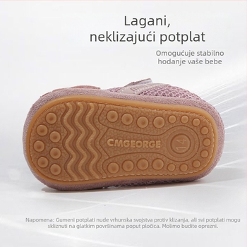 Ljetne sandale za bebe 0-2 godine, unisex, protuklizne, udobne, s prorezanim dizajnom