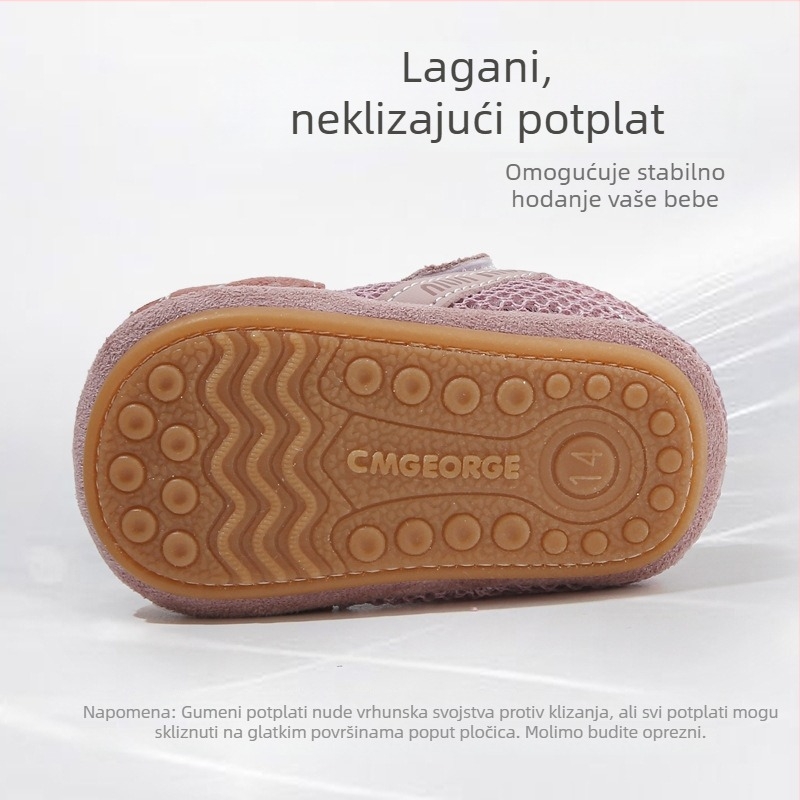 Ljetne sandale za bebe 0-2 godine, unisex, protuklizne, udobne, s prorezanim dizajnom