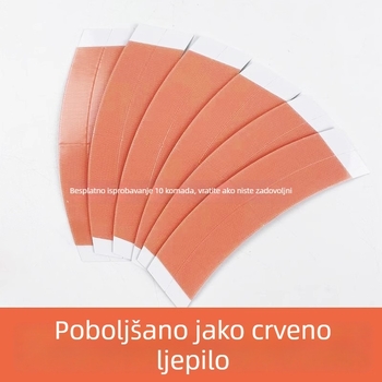 Yabolan dvostruka traka za periku s crvenom mrežom, vodootporna, otporna na znoj, bez šavova, snažno ljepilo