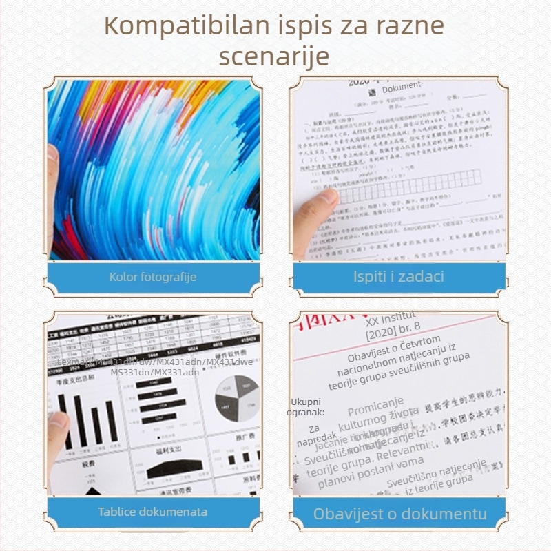 Huiyin MS431 tonerska kaseta za Lexeng, kompatibilna s MX431adn, MX432adwe, 55B1H00, 55B1000
