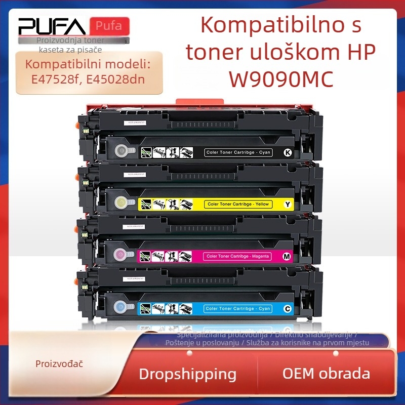 Kartuša tonera W9090MC za HP Color LaserJet E45028DN i E47528F, s tonerskim čipom