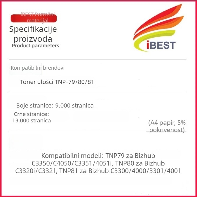 Tonerkazeta za Konica Minolta Bizhub C3320i/C3321i – TNP79/80/81, AAJW132